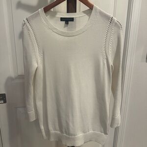 Banana Republic Pointelle 3/4 Sleeve Sweater Women S